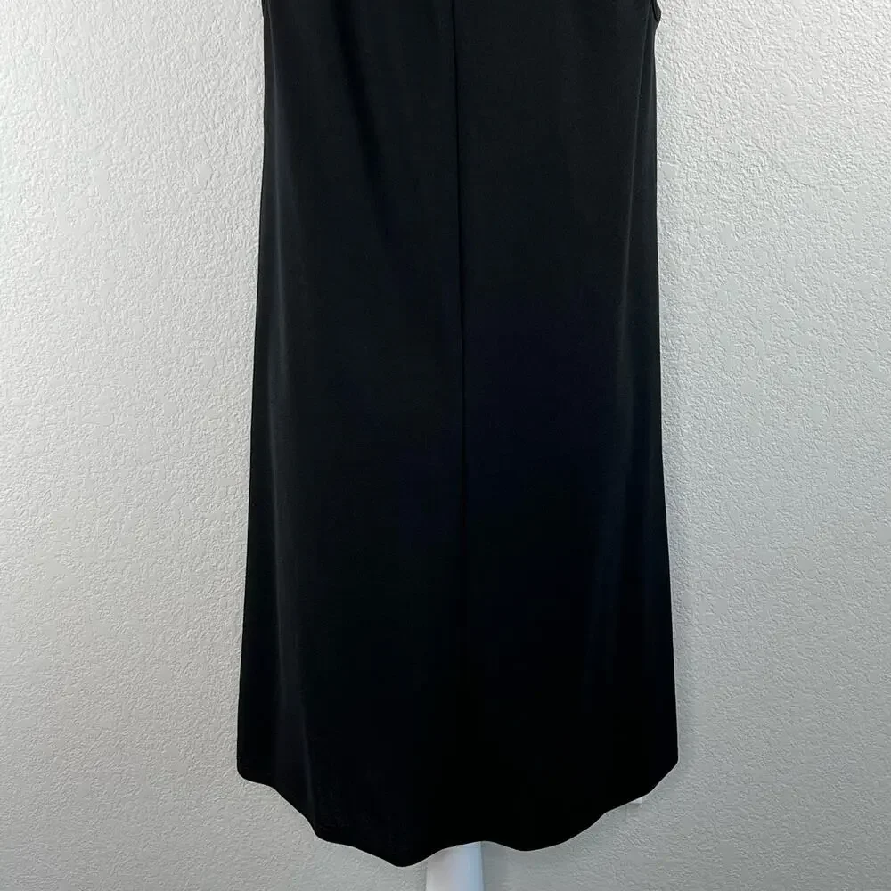 Marina Sequin Lace Dress Black Shift Mini Size 8 LBD